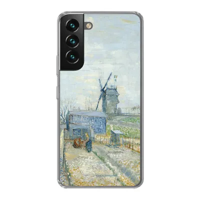 Produktbild von MuchoWow® Handyhülle Schutzhülle Hülle für Samsung Galaxy S22 Montmartre: Mühlen und Gärten - Vincent van Gogh Silikon Softcase Handy Hülle - Mobiltelefonhülle