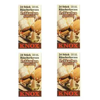 Produktbild von KNOX - 4er Set Räucherkerzen Räucherkegel Gr. M - Lebkuchen