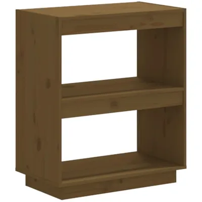 Image de vidaXL Bibliothèque brun miel 60x35x71 cm pin massif