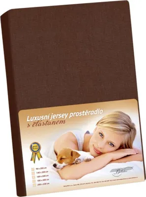 Obrázek produktu pro Jersey LUX - 140x200 cm - Hnědá