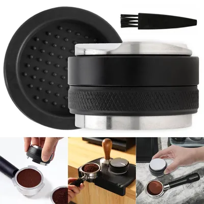 51 mm Espresso-Tamper mit Distributeur und Bürste