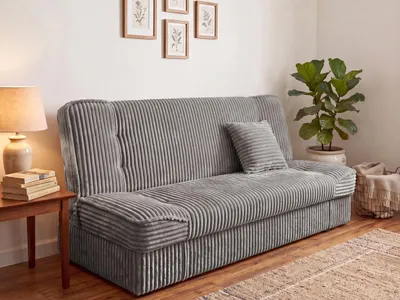 Produktbild von BroMARKT Sofa mit Schlaffunktion ZALIA Klappsofa 190x115 cm Schlafsofa mit Bettkasten Couch Hellgrau