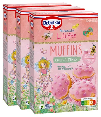 Immagine prodotto di Dr Oetker Princess Lillifee Muffins miscela da forno da 397 g confezione da 3 pezzi