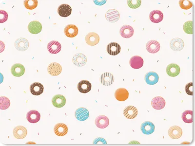 Produktbild von MuchoWow® Mauspad Mousepad Puber - Donut - Lebensmittel - Muster 23x19 cm - Mousepads - Maus Mat - Pad - Mausunterlage - Schreibtischunterlage - Mauspad