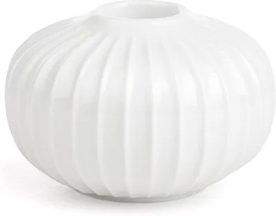 Image de Petit bougeoir Kähler Hammershøi : dimensions : Ø 8 cm - hauteur 5,5 cm, couleur : blanc