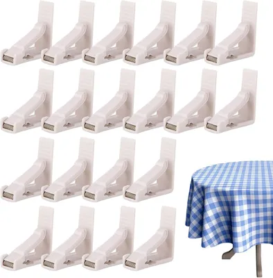 Produktbild von Set mit 20 Tischdeckenklammern für Picknicks, Camping, Abendessen, Restaurants, Veranstaltungen im Freien, Geburtstage, Weihnachten, Familienfeiern und Hochzeiten