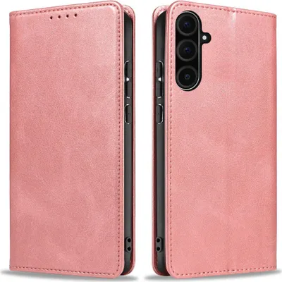 Produktbild von Handyhülle für Samsung Galaxy A36 5G Kunstleder Flip Cover Hülle Handytasche Case Kartenfach Farbe: Rosa
