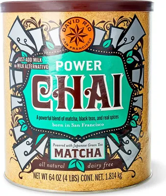 Produktbild von David Rio Power Chai Matcha 1,814 kg Dose vegan Schwarztee Gewürze
