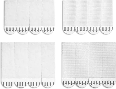 Productafbeelding van Ophangstrips Foto's - Fotohangers Zonder Boren - Woondecoratie Ophangen - Dubbelzijdig Zelfklevend - 72 Stuks - Wit