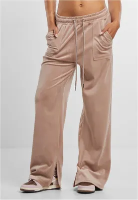 Zdjęcie produktu dla Dámské kalhoty Urban Classics Damskie aksamitne spodnie dresowe duskrose - 3XL