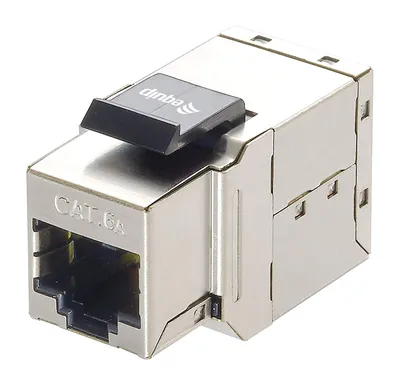 Produktbild von Equip Cat.6A Geschirmter Keystone-Inline-Koppler, Silber, RJ-45, RJ-45, Gold, 17,1 mm, 21,2 mm