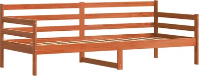 Immagine prodotto di vidaXL Letto da giorno con testata in legno di pino massiccio marrone cera