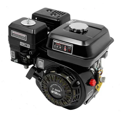 Produktbild von Benzinmotor - 4-Takt Industriemotor - 212 cm³ 7,5 PS (4,0 kW) - 3600 U/min - 20×50 mm Welle - 3,6 l Tank, 0,6 l Öl - Schwarz