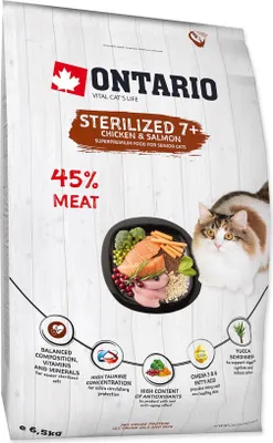 Productafbeelding van Krmivo Ontario Kat Sterilised 7+ Senior, 6,5 kg