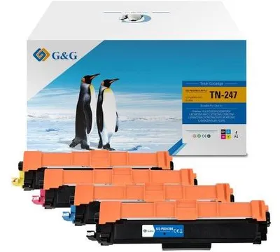 Produktbild von G&G 16024, 2300 Seiten, Schwarz, Cyan, Magenta, Gelb, 4 Stück(e)