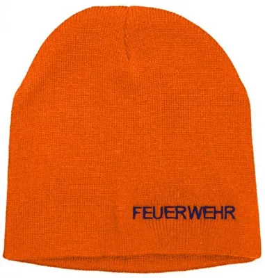 Produktbild von Beanie Mütze mit Einstickung - Feuerwehr - versch. Farben - 54606 Farbe - Orange
