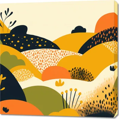 Produktbild von Bild 90x90cm Landschaft in Sonnentönen