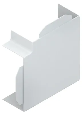 Produktbild von Flachwinkel Haubenformteil reinweiß W60110.3 60x107 mm für Elektroinstallationskanal