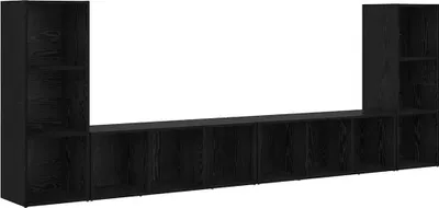 Immagine prodotto di Set mobile TV 4 pcs Rovere Nero 37 x 35 x 107 cm