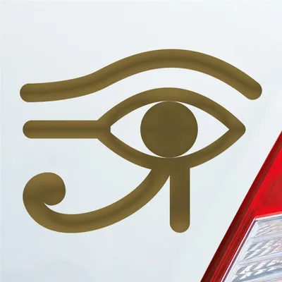Produktbild von Auto Aufkleber Horusauge Udjat-Auge Auge Eye Ägypten Egypt Car 13x10 cm Gold Sticker Heckscheibenaufkleber