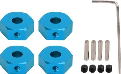 Produktbild von 4 Stück 1/10 RC Rad Sechskantnaben Mutter 14 mm Aluminium Antriebsnabe für AMMRA Big Rock Typhon SentonBlue