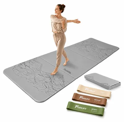 Imagen del producto de Esterilla de yoga plegable, extra gruesa, para fitness