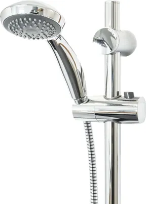 Produktbild von tecuro Brauseset Komfort-70 - mit Handbrause 1-strahlig, Brauseschlauch 150 cm, Wandstange 70 cm