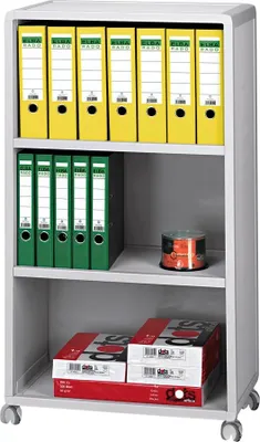 Produktbild von PAPERFLOW Mobil Bürowagen grau 4 Ebenen 65,1 x 33,0 x 124,6 cm