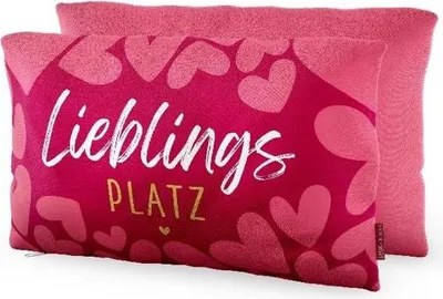 Produktbild von Dekokissen "Lieblingsplatz -  Herz", Kuschelkissen