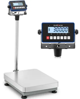 Obrázek produktu pro Váha platformová pro sklad, rozměry 40 x 50 cm, nosnost 300 kg a přesnost 0,01 kg, ocelová konstrukce