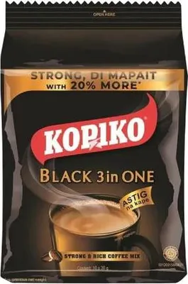 Produktbild von Kopiko Black 3in1 Instant Kaffee strong 300g