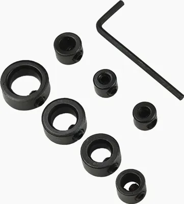 Produktbild von 8 Stück Holz Bohrer Locator 3-16 mm Schaft Tiefenanschlag Positionierer Bohrer für Holzbohrer mit Sechskantschlüssel Bit Werkzeug