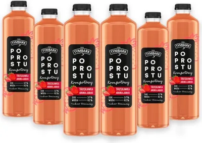 Zdjęcie produktu dla Tymbark Po Prostu Kompotowy Napój Truskawka Aronia Jabłko 1,25L X 6 Sztuk