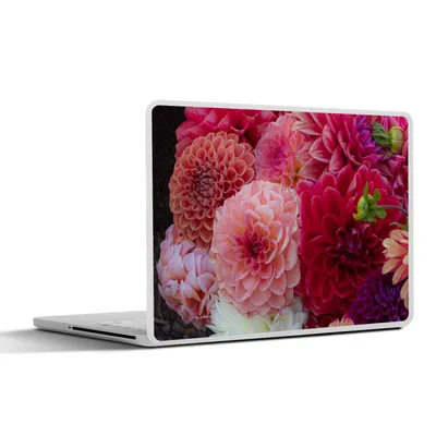 Produktbild von MuchoWow® Laptop Aufkleber Sticker Cover Blumen - Chrysantheme - Rosa 32.5x23.5 cm - Sticker für Laptop - Selbstklebend