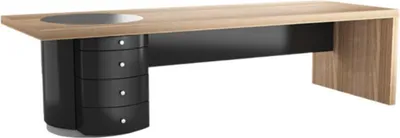 Produktbild von Moderner Arbeitstisch Schwarz Braun Luxus Holzmöbel Arbeitsbereich Möbel