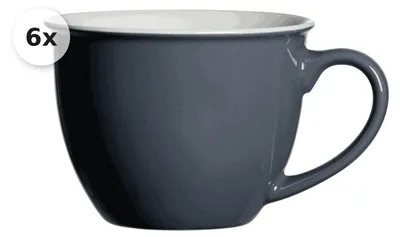 Produktbild von Jumbotasse 350ml 6er Set Doppio anthrazit