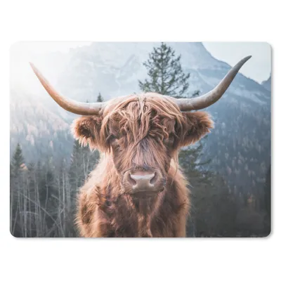 Produktbild von MuchoWow® Mauspad Mousepad Schottischer Hochländer - Kuh - Tiere - Berg - Natur 40x30 cm - Mousepads - Maus Mat - Pad - Mausunterlage - Anti Rutsch