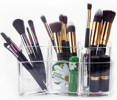 Produktbild von Kosmetik-Organizer, Acryl-Halter für Make-up-Pinsel, klein