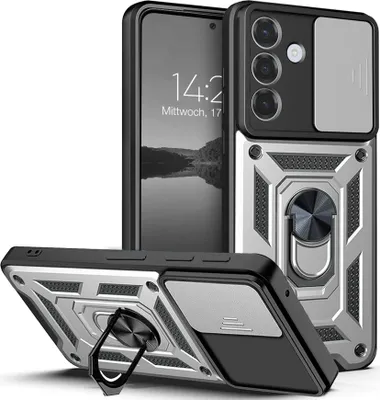 Produktbild von Armor Handyhülle für Samsung Galaxy S26 Kameraschutz Handy Panzer Case Cover Schutzhülle Outdoor Farbe: Silber