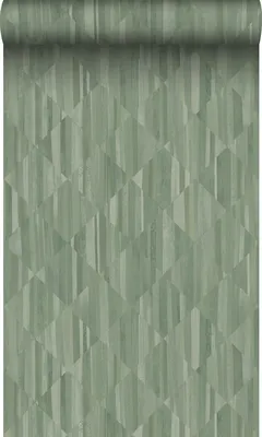 Produktbild von Origin Wallcoverings Tapete 3D Holzoptik Graugrün 50 x 900 cm