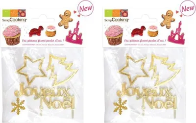 Obrázok produktu pre 8 zlatých dekorácií na vianočné koláče