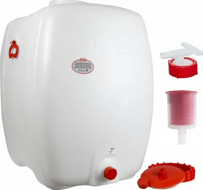 Produktbild von Graf Getränkefass Kunststofffass Oval 500 L mit Auslaufhahn NW 15 und Gärspund