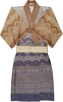 Zdjęcie produktu dla Bassetti KIMONO BRUNELLESCHI GRAU 100% reiner Baumwollsatin Lizens/Zertifikat:OEKO-TEX L-XL Paisleymuster  *9286006 HW 2024 Neuheiten