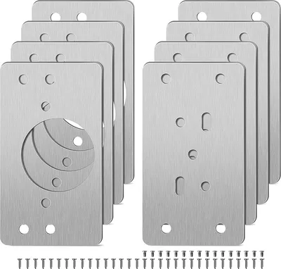 Produktbild von Montagezubehör Schrank Scharnier Reparaturplatte 4 Paar 90*47mm