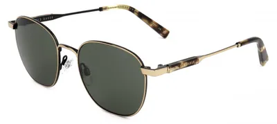 Zdjęcie produktu dla Okulary przeciwsłoneczne dla mężczyzn Ted Baker TB1714 w kolorze błyszczącego antycznego złota, rozmiar 51/19/140