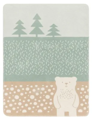 Produktbild von Babydecke Bärenwald 75 x 100 cm - Hellgrün - GRS - von David Fussenegger
