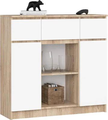 Immagine prodotto di Cassettiera con cassetti e ante JUNIPER - rovere sonoma / bianco