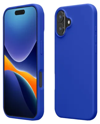 Produktbild von kwmobile Handyhülle für iPhone 16 Plus Hülle, für iPhone 16 Plus Case - Hülle Silikon - kabelloses Laden - Baltik Blau