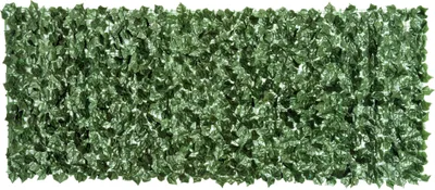 Produktbild von Outsunny Künstlicher Efeu, Hecken Sichtschutz, Gartenzaun mit Künstlichen Blättern, Sichtschutzgitter Wanddekoration Dunkelgrün 240 x 100 cm