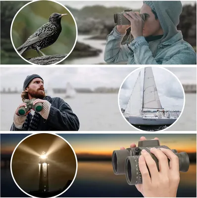 Produktbild von Fernglas 10x50 mit Entfernungsmesser und Kompass - Ideal für Vogelbeobachtung und Outdoor-Aktivitäten